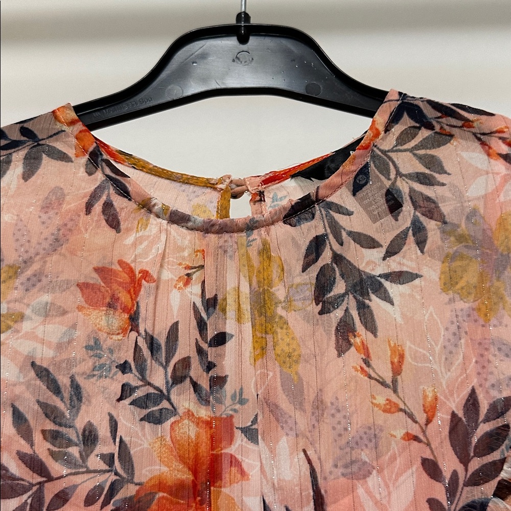 Floral Ruffle Women's Top - Picture 4 of 7